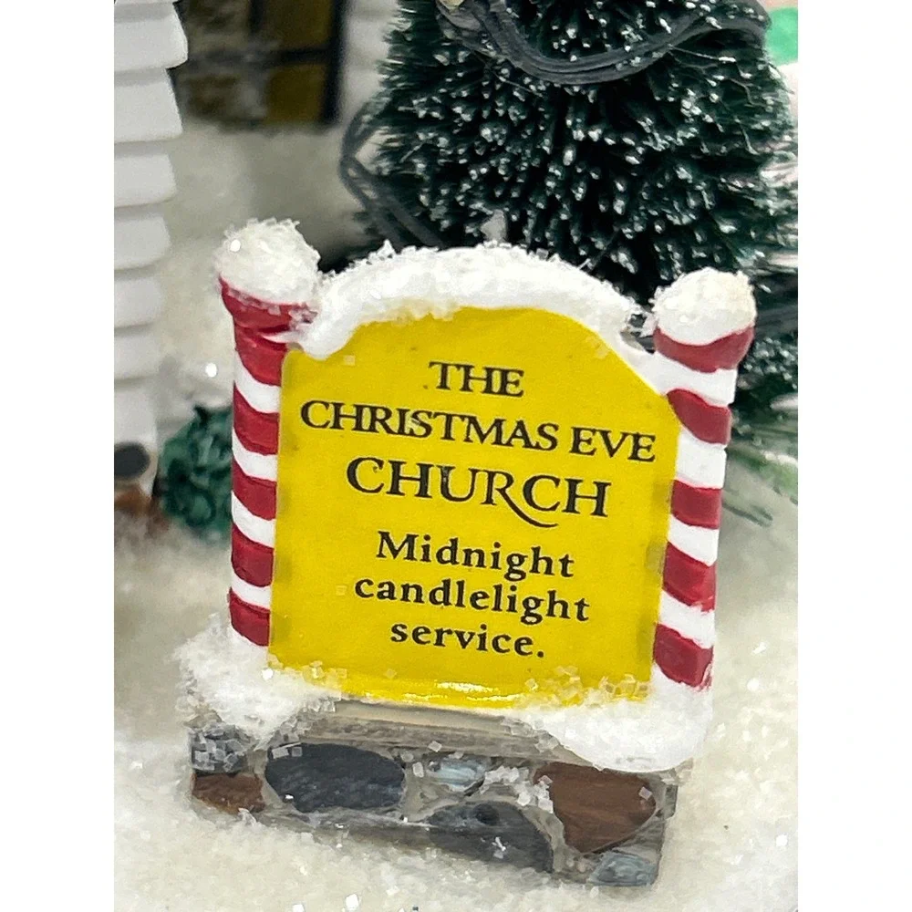 Department 56 Twas The Night Before Christmas Eve Church Village 2003 Lighted